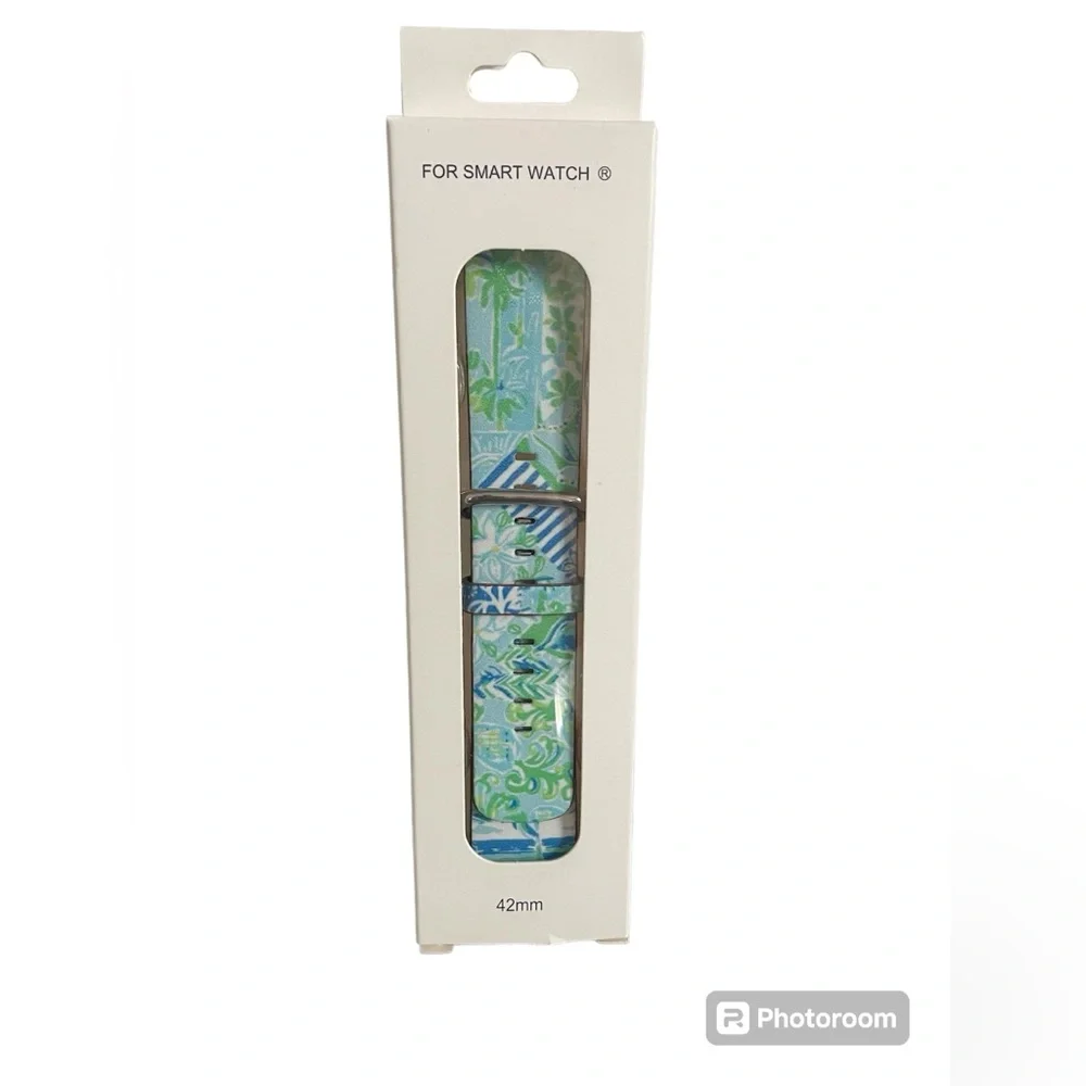 Smartwatch Wristband Strap 42mm Green blue White Tropical NEW Summer